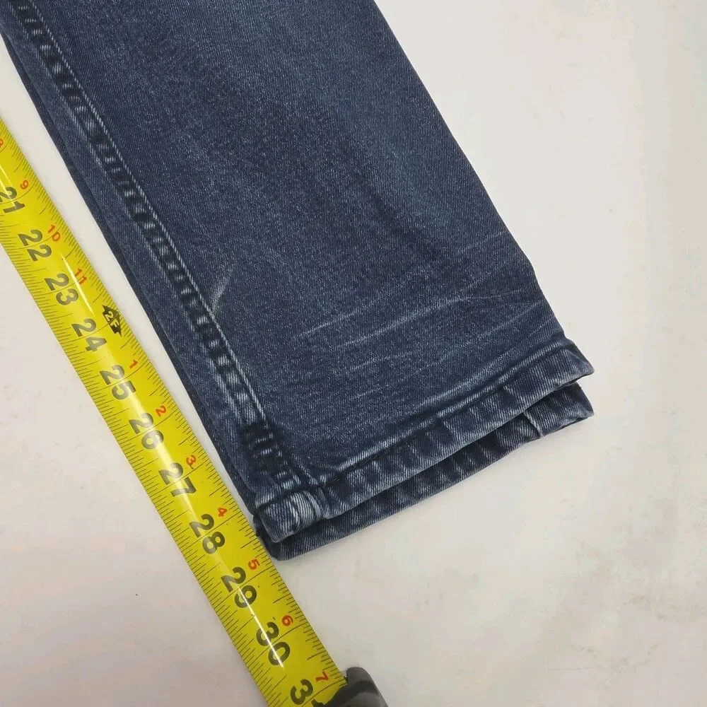 Levi's 512 Jeans Slim Tapered Men Sz 34 x 30 Blue Cotton Blend Stretch Dark Wash